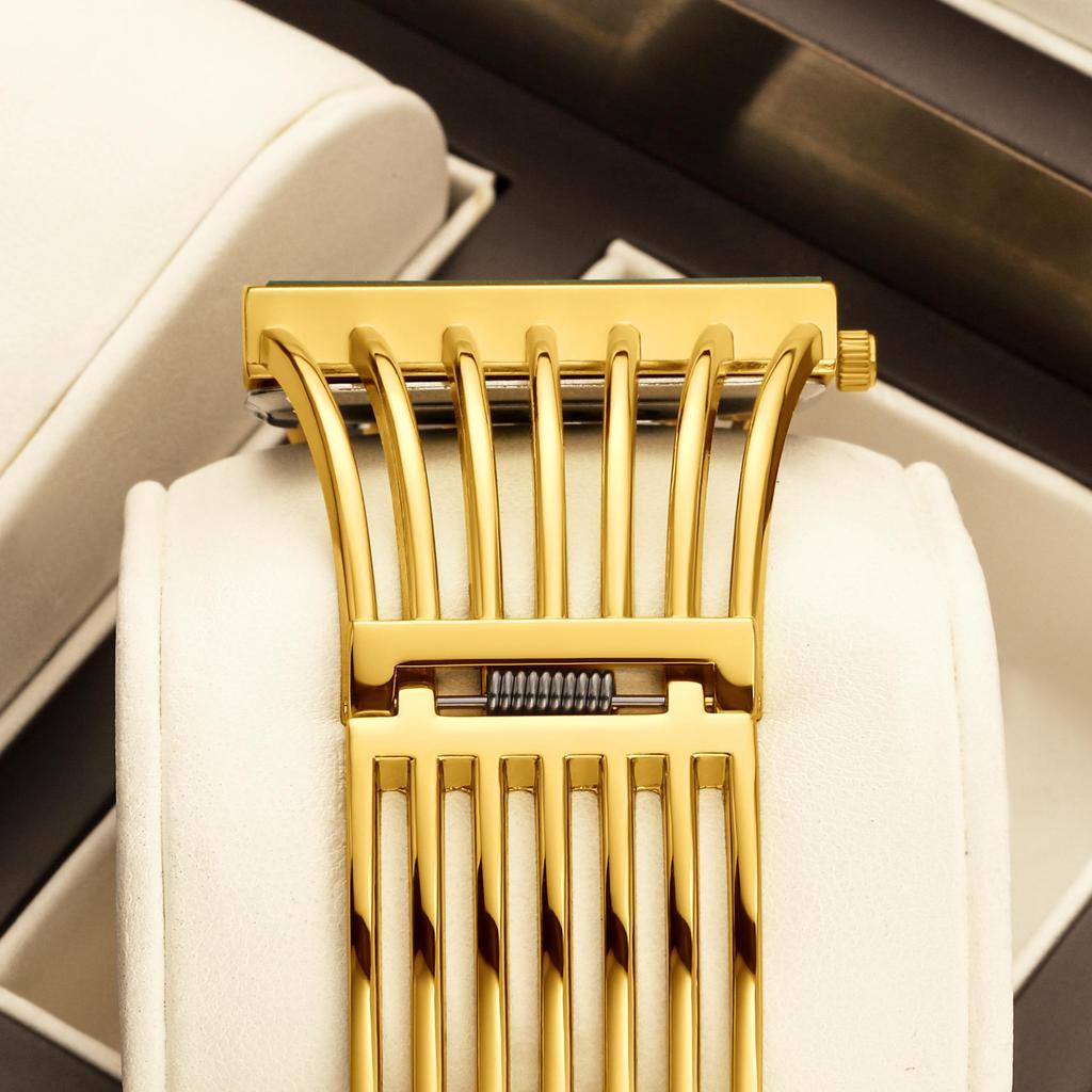 Yalalusi Women's Diamond Bracelet Wristwatch with Cage-style Strap