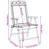 VidaXL Chaises de jardin pliables lot de 8 en acier et textilène, siège de jardin, chaise de patio, chaise à manger de 3157294
