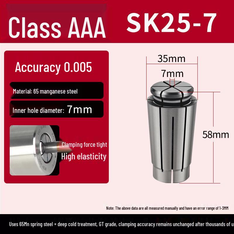 High-Precision SK16 Collet Chuck for CNC Engraving Machine