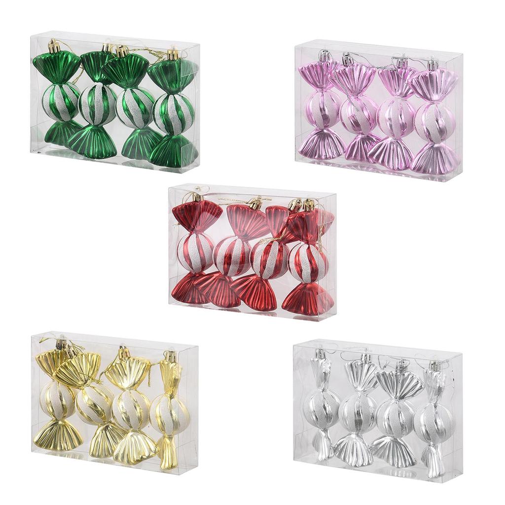 4x Christmas Tree Ornaments Christmas Candy Pendant Decorations for New