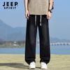 JEEP SPIRIT Men's American Retro Loose Wide-Leg Jeans