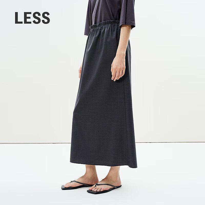

LESS 2025 Summer Wool H-Line Midi Skirt L