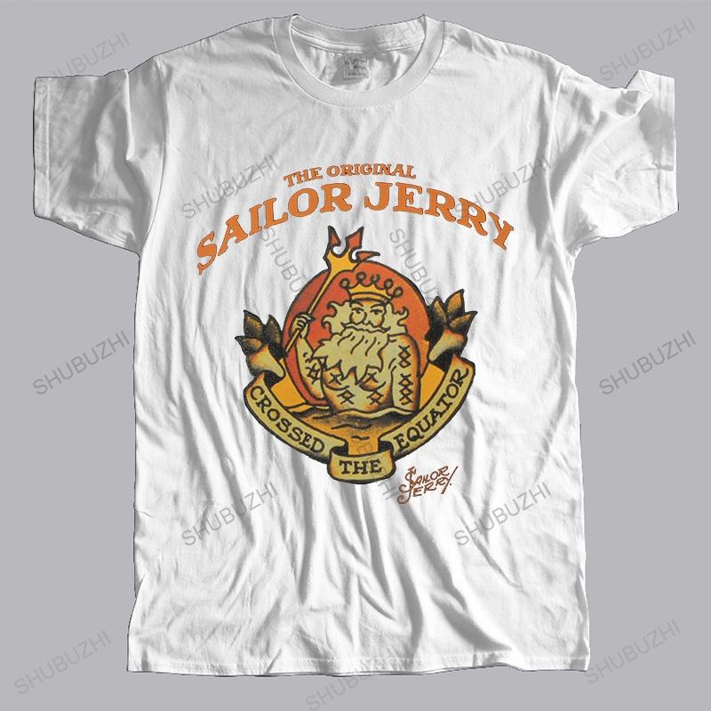 

Homme t shirt summer men black tees SAILOR JERRY Tattoo Neptune Black Slim Fit T Shirt S M L XL 2XL NEW mens casual teeshirt S