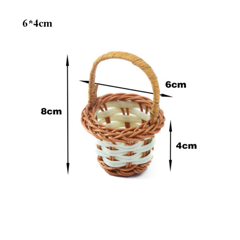 New Beautiful Handmade Flower Storage Basket Hand-Woven Round Shape Wicker Flower Basket Storage Baskets For Plant Home Wedding