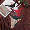 Soft Lace Flower Thongs Traceless Sheer T-back Panties Fashion Adjustable Belt Briefs  Girls