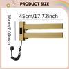 Electric Heated Towel Rack Smart Temperature Control Warming for Shower Black