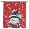 Christmas Snowman Snowflake Red Sheer Curtains for Living Room Decoration Window Curtains Kitchen Tulle Voile Curtains