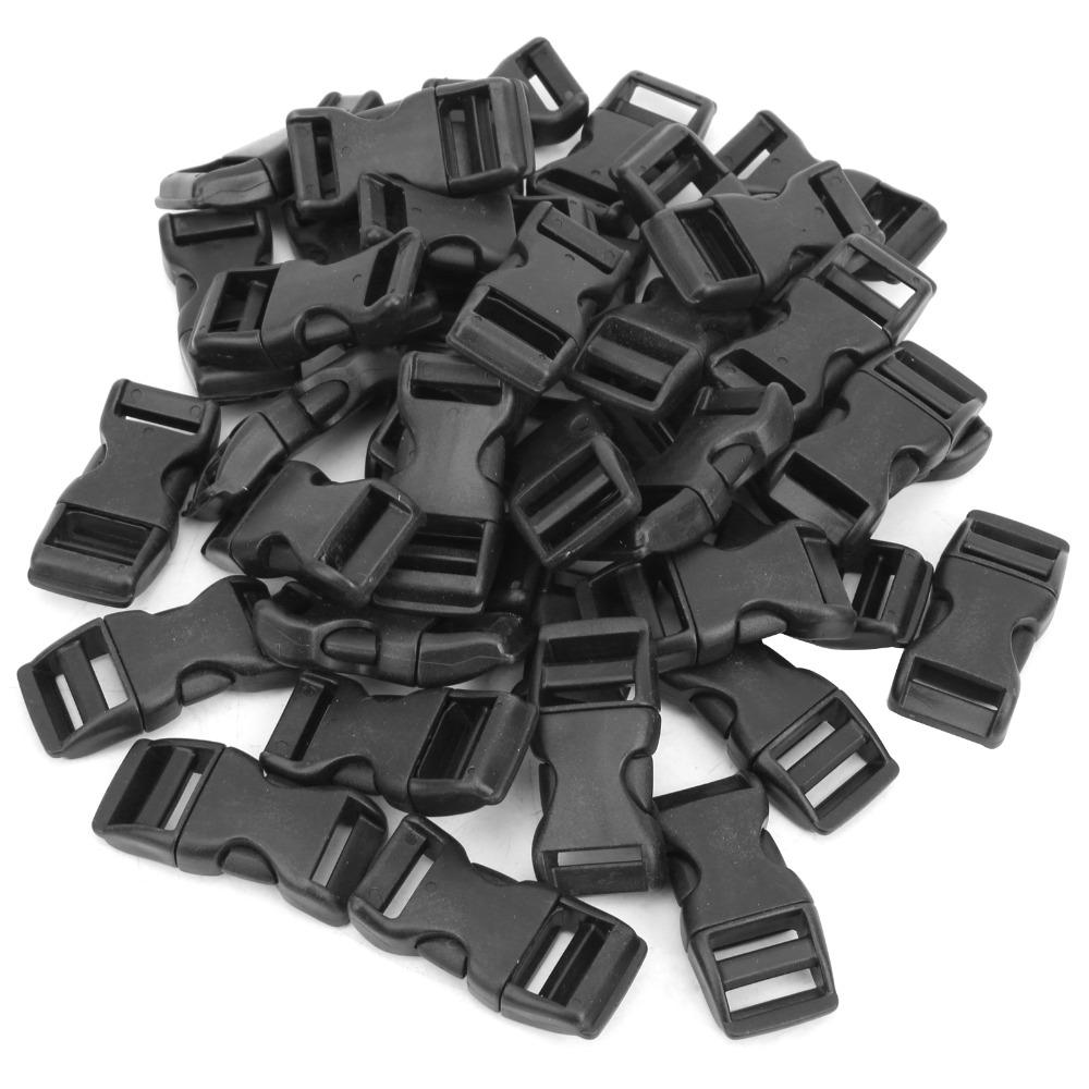 40 Pcs 17mm Mini Buckles Plastic Adjustable Buckles Durable Flat Buckles  Bag Straps