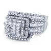 2pcs Luxury Exaggerated Women's Cubic Zirconia Pair Ring Set Ring Fashion Women's Ring Personalized Jewelry
