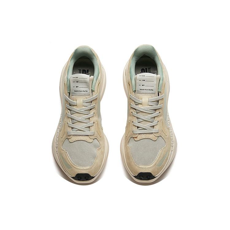 (WMNS) ANTA Running Series Sneakers 'Beige Green Grey' Women's 122225560A-1