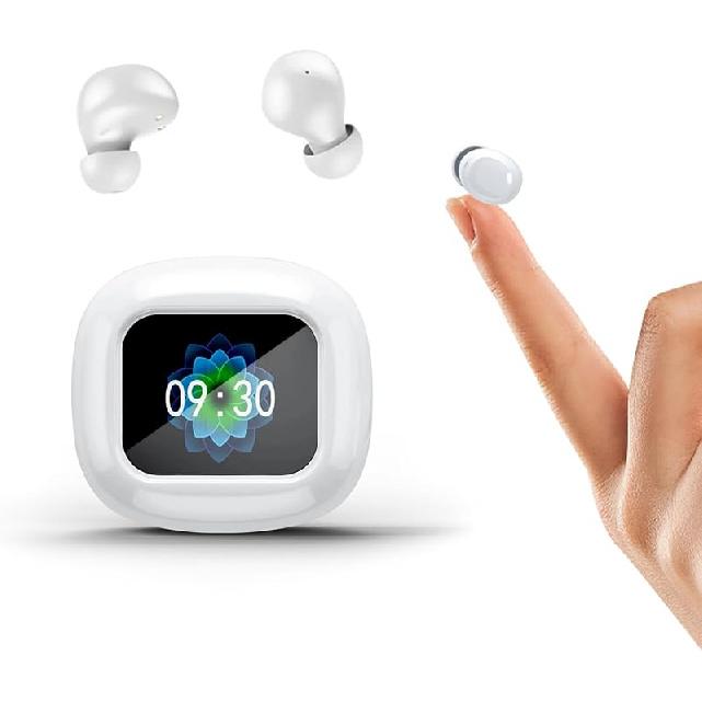 Touch Screen Invisible Small Mini Earbuds Wireless Bluetooth 5.4 Discreet Hidden Headphones for Work, Active Noise Cancelling Earphone Touchscreen