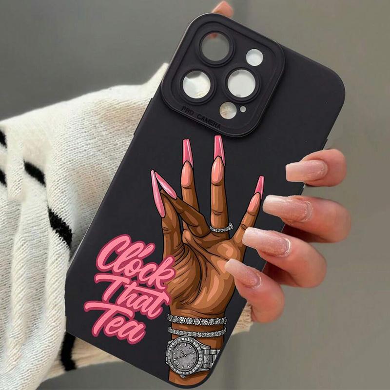 Pink Fashion Beauty Nail Pattern Phone Case For Samsung Galaxy S26 Ultra S25 S24 S23 S22 Plus S20 S21 FE A16 A35 A55 5G Cover Galaxy S26+