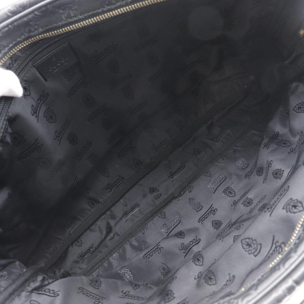 GUCCI GG Business bag 201480 Briefcase black Sima leather mens Used