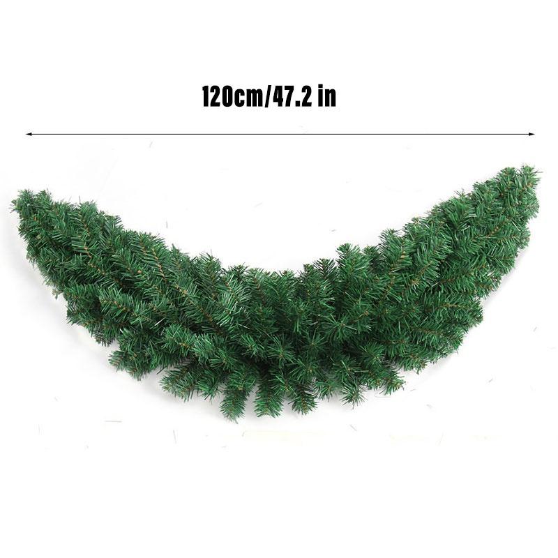 

Украшения Рождество ПВХ Ротанг Двери Окна Стена Колонна Орнамент Лестница Green 120cm