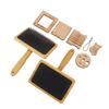 Wool Blending Board Carding Brush Set Wooden Yarn Ruler Density Ruler Angle Meter Brush Chain Set