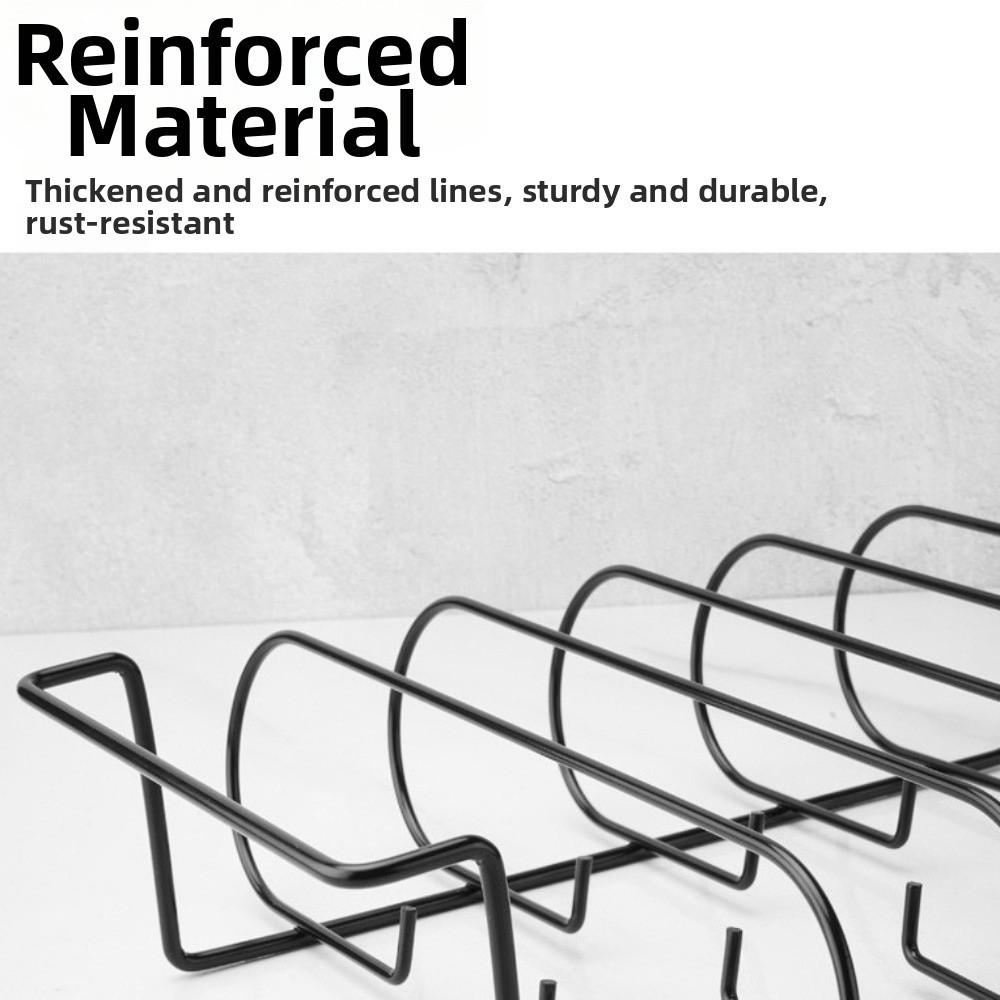 Non-Stick BBQ Rib Racks Carbon Steel Grilling Stand Multi-Purpose Ribs Grill Restaurant