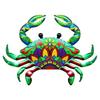 Crafts Iron Art Artwork Statue Sculpture Metal Crab Wall Art Hanging Ornament Garden Decoration  Home Decoration Indoor Outdoor