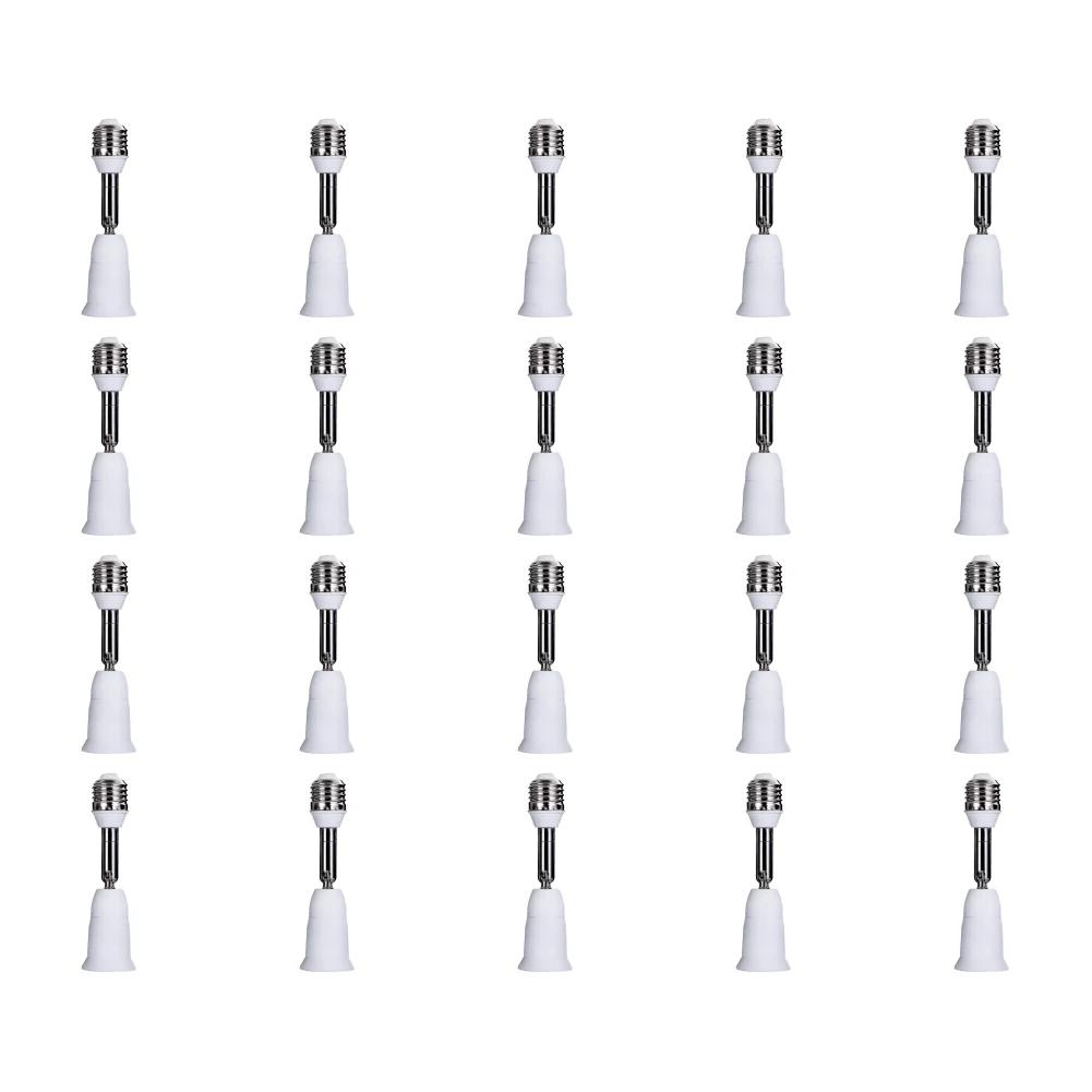 1-20Pcs E27 to E27 Extender Lamp Holder Base Lighting Bulb Flexible Extend Extension Socket Adapter for LED Light Converter