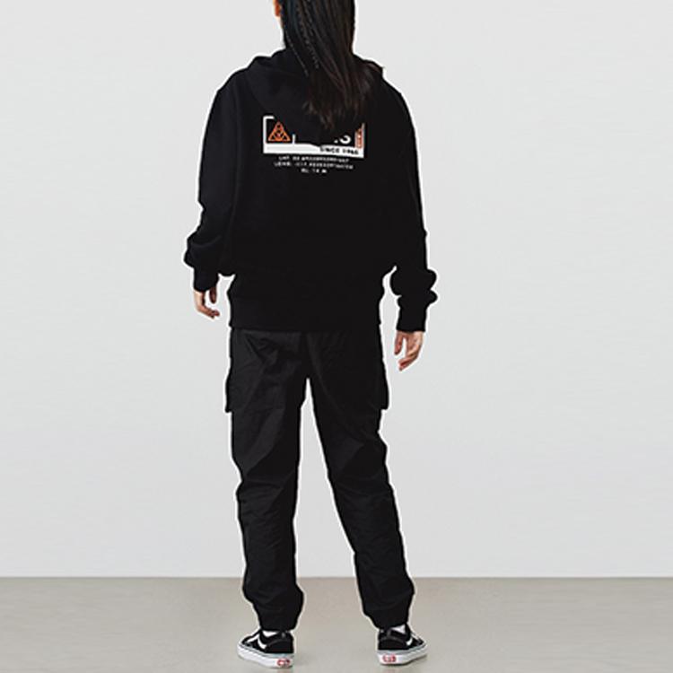 Vans Casual Logo Print Pullover Hoodie Unisex Hoodies Black VN0A4UT1BLK