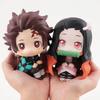 9cm Anime Demon Slayer Figure Kamado Nezuko Tanjirou Kawaii Action Figural Model Toys Gift Q PVC version Entertaining Play Safe Kid Friendly Fun