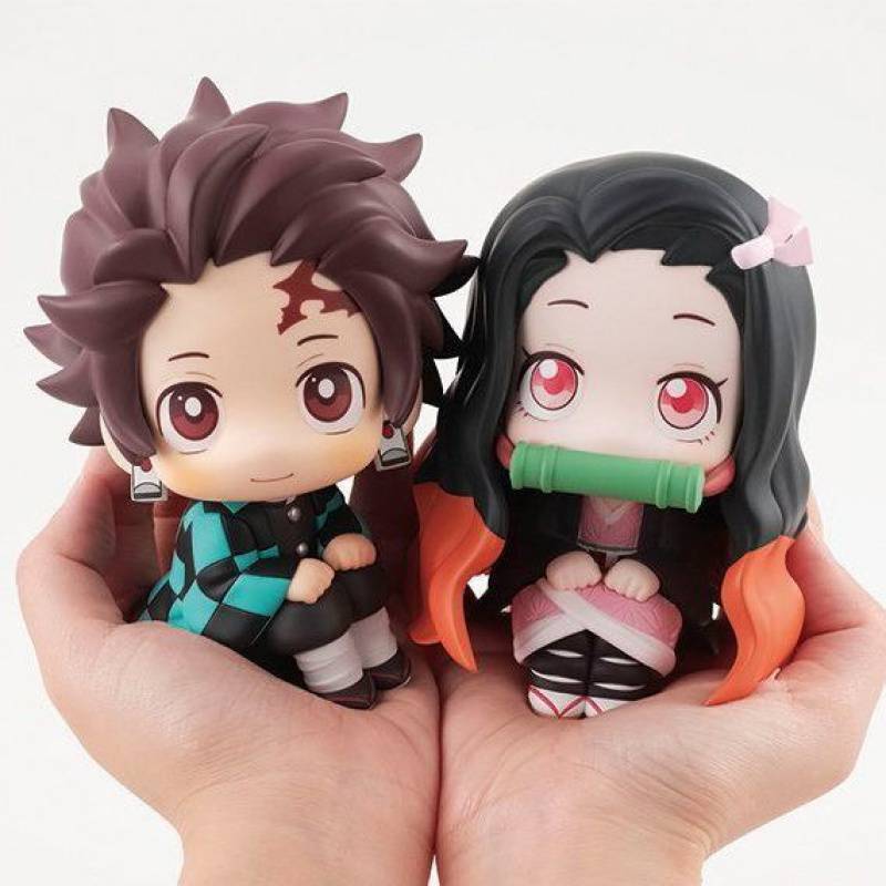 9cm Anime Demon Slayer Figure Kamado Nezuko Tanjirou Kawaii Action Figural Model Toys Gift Q PVC version Entertaining Play Safe Kid Friendly Fun