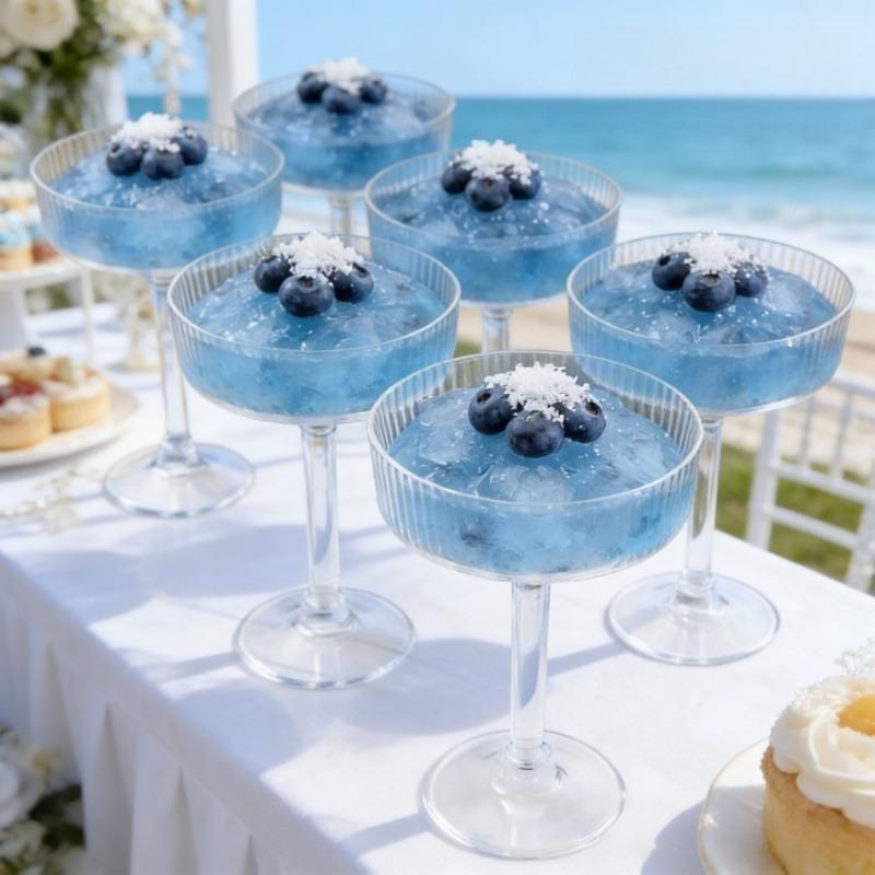 10Pcs Lightweight Transparent Plastic Martini Glasses Dessert Cups Toasting Flutes for Wedding Cocktail Night Event