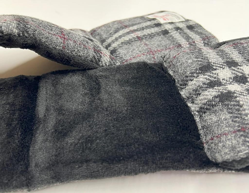 Sleeping Sheep Harris Tweed Short with Boa Insert Scarf Scarf, Padded, Unisex, Fleece-Lined, Case, Lining, (Black, White, Red, CK)