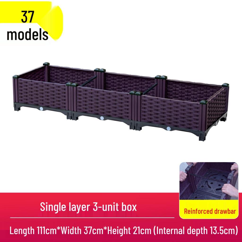 Large Outdoor Plastic Elevated Vegetable Planter Box for Balcony Gardening