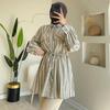 2024 Autumn Women's Color Block Stripe Casual Versatile Shirt