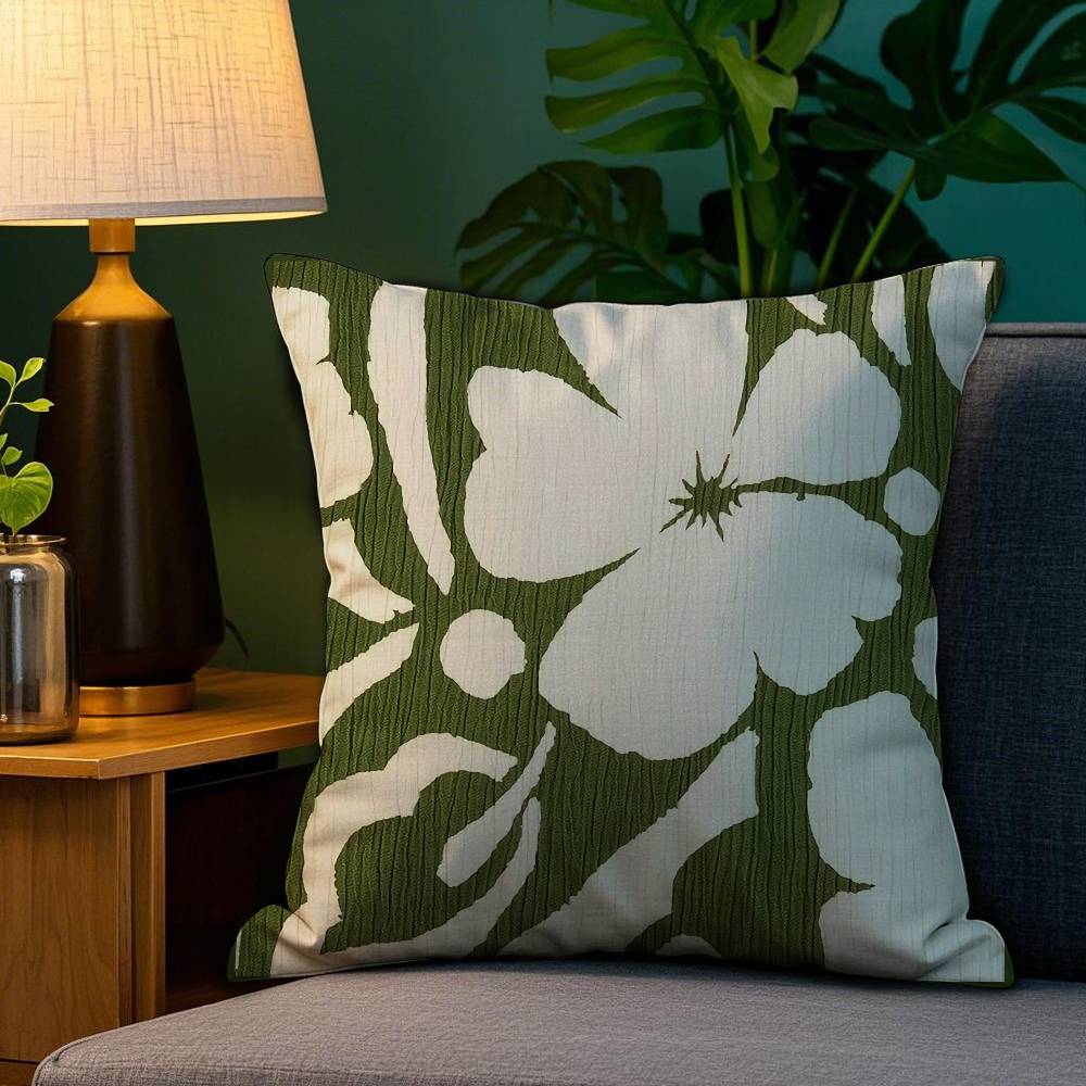 Printing Style Pillow Case Anti-dustmite Pillowcase Invisible Zipper Silky Short Plush Sofa Cushion Cover