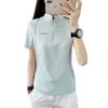 Outdoor stand-up collar quick-drying clothes women's short-sleeved T-shirt women's elastic, light, breathable, sweat-absorbing sports, running summer