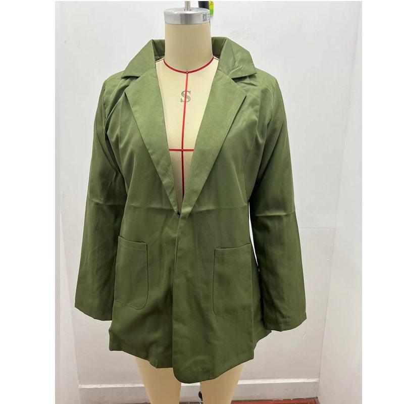 Women's Fashion Jacket Mid-Long Sleeve Single Breasted Casual Warm Jacket