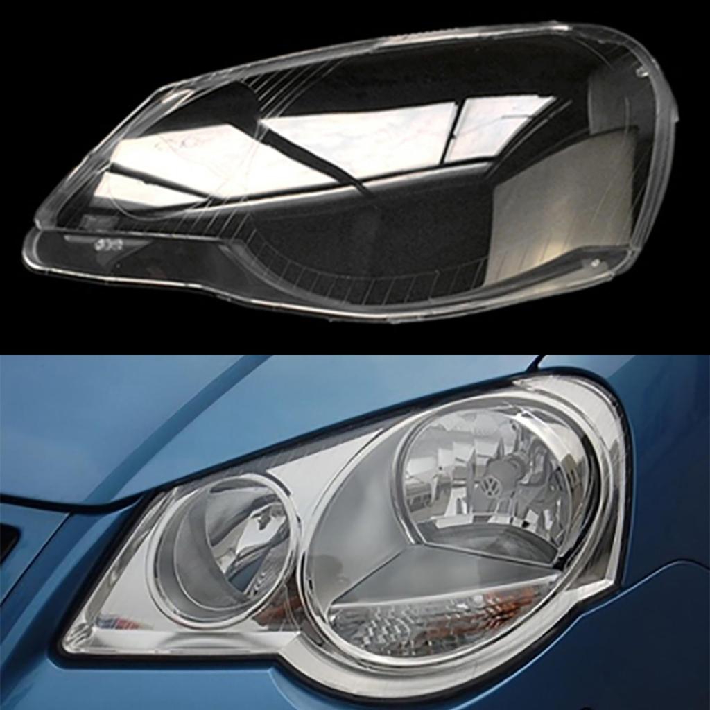 Car Headlight Lens Cover For Volkswagen Polo 2006-2010 Replacement Clear Cover Lampshade Headlamp Shell Car Accessories