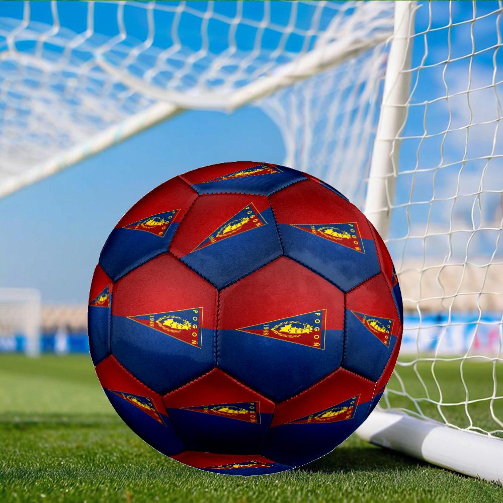 Pogoń Football Crest Size 5 Soccer Ball, Suitable for Training and Matches, High-Elasticity, Wear-Resistant Material Gift for Fan