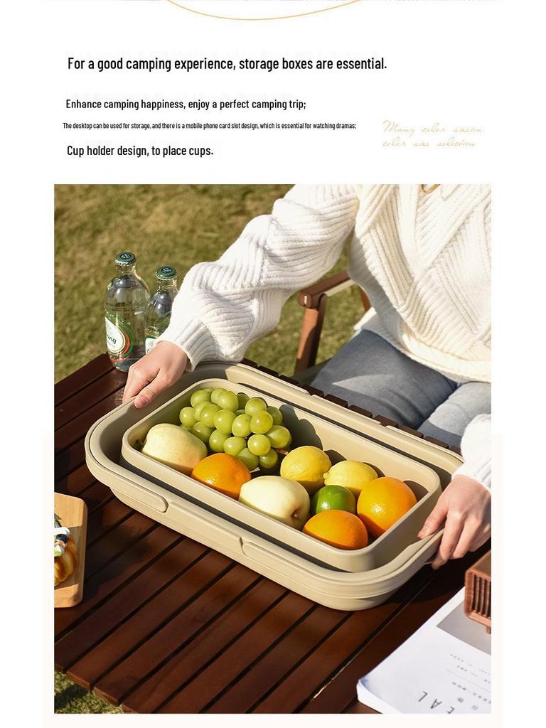 Collapsible Picnic Basket with Large Capacity for Outdoor and Car Use