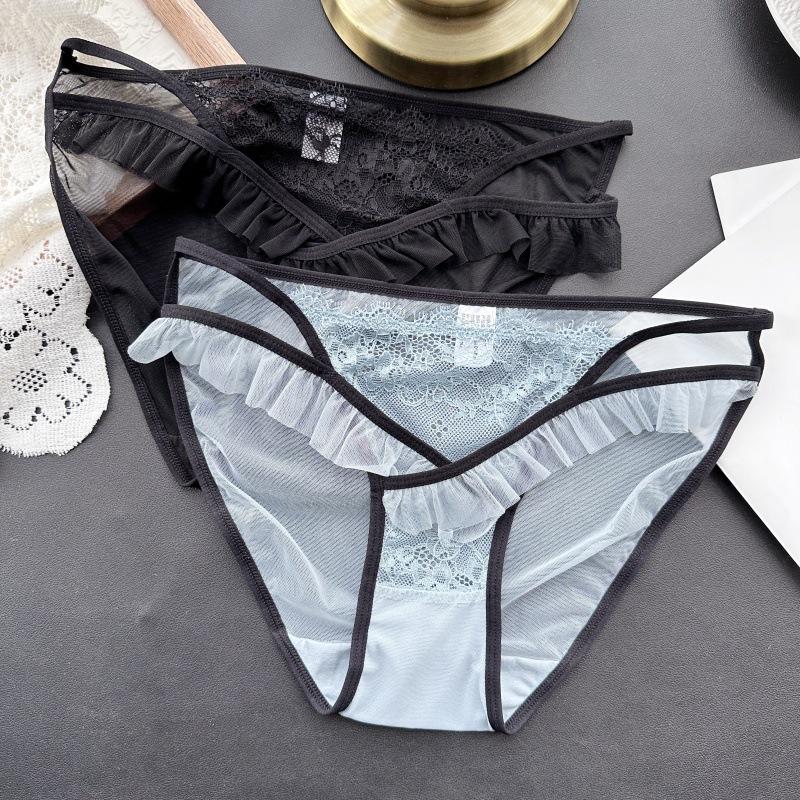 Women's Spring and Summer Mesh Lace Cross Sexy Low Rise Underwear