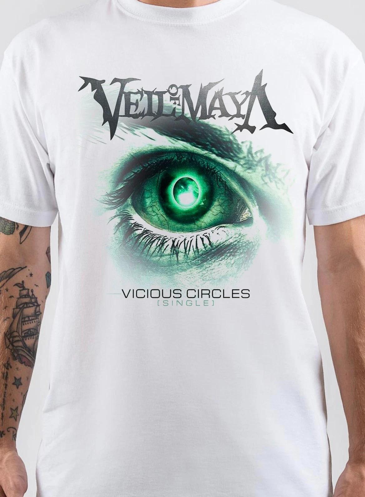 Men s and Women s T-shirts Vtg Veil Of Maya Music Band Cotton Full Size Unisex White Tee Shirt BT482 XXXL