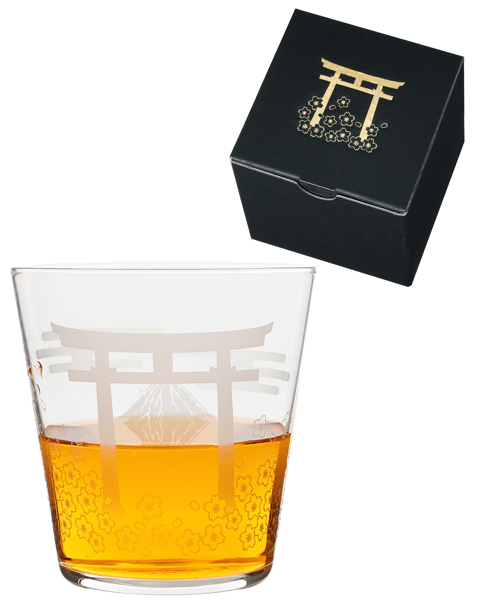 

Toyo Sasaki Glass Rocks Glass (Torii Gate and Mt. Fuji Pattern) B-00111-J447