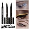 6-Color Waterproof Glitter Eyeliner Pen Long-Lasting Quick-Dry Diamond Shining Eye Shadow Stick for Big Eye Makeup