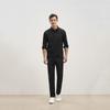 EMZ Men's Cotton-Feel Long-Sleeve Polo Shirt