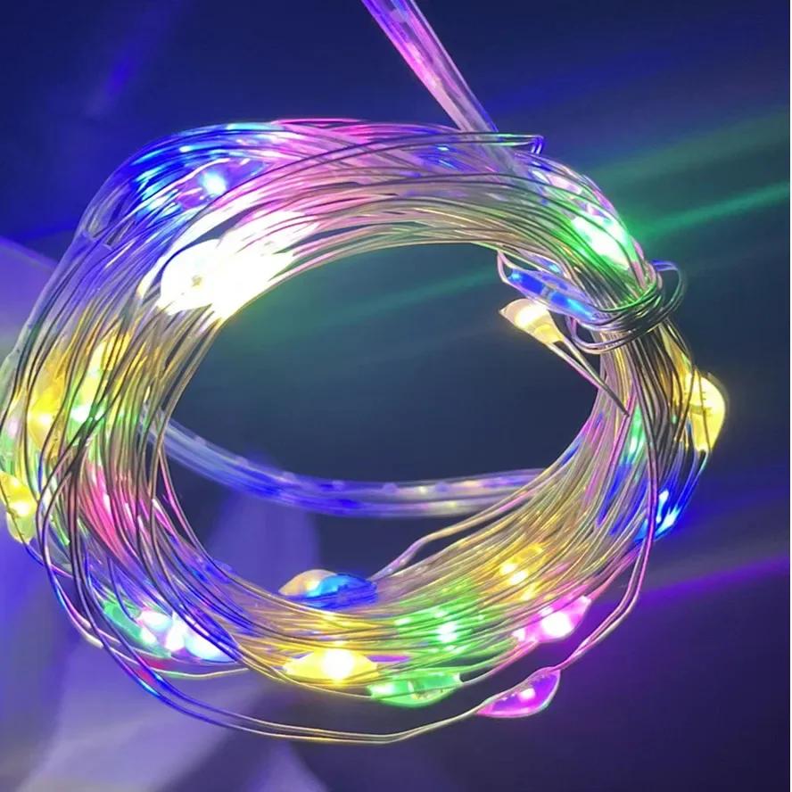 1M 2M 3M LED String Lights Copper Silver Wire Fairy Garland Light For Glass Craft Wedding Bottle Stopper Christmas Decoration