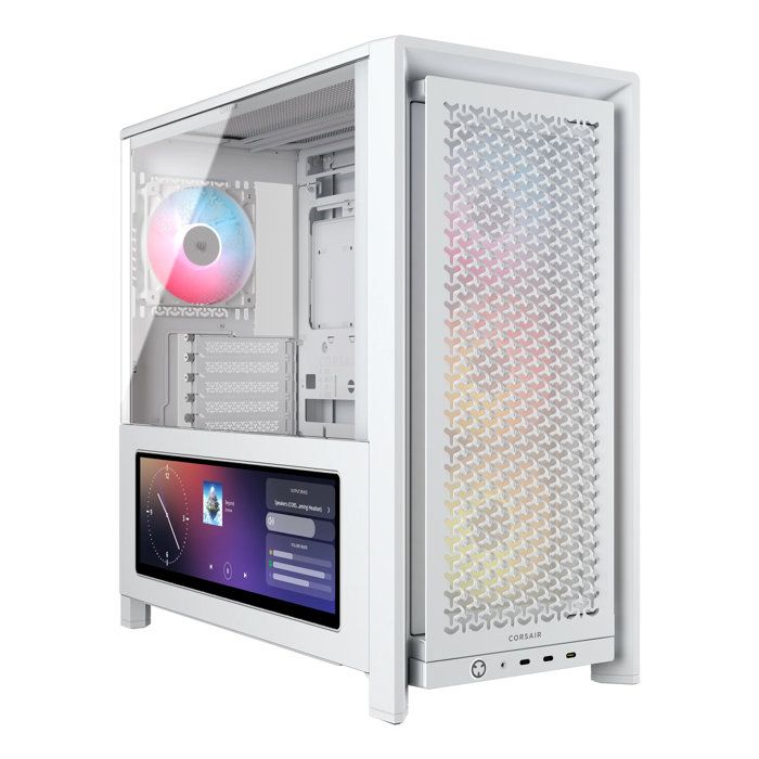 Boîtier PC - CORSAIR - CC-9011327-WW - FRAME 4000D LCD RS ARGB Premium Mid-Tower - White