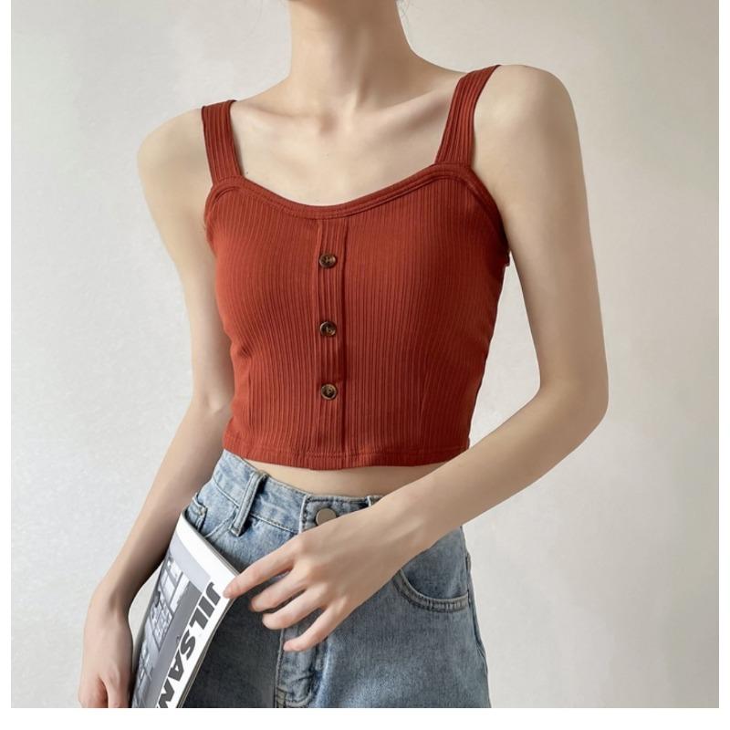 Rayon Short Padded Camisole Tank Top