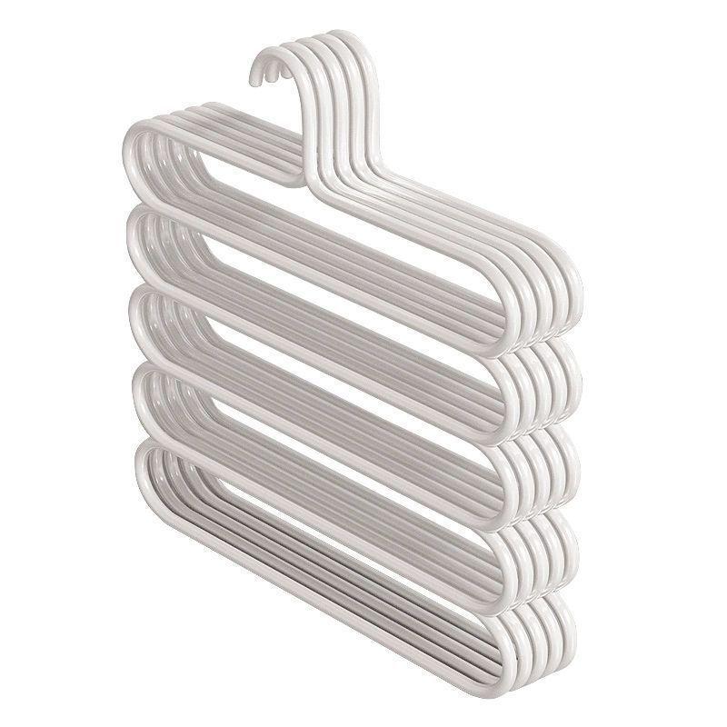 Five-Layer Anti-Slip Multi-Functional Clothes and Pants Hanger for Dormitory Wardrobe