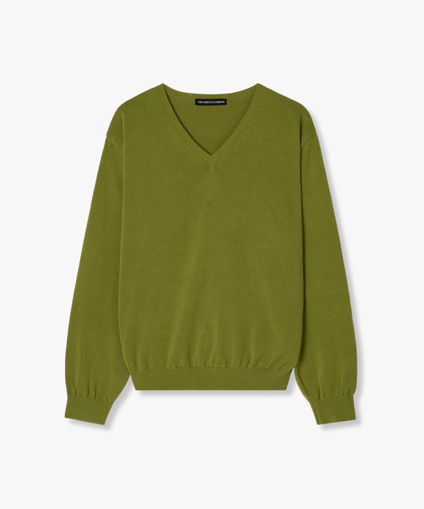 38COMEONCOMMON Regular Cotton V-Neck Knit (Olive)