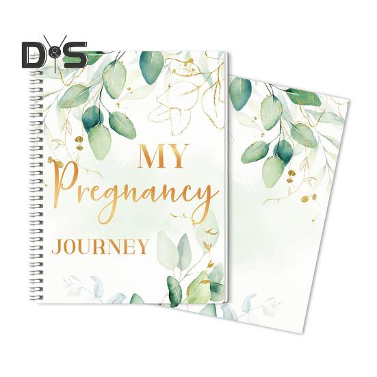 Těhotenský deník poprvé maminky se samolepkami Kapsy na památku Plánovač těhotenství s milníky kalendáře Kontrolní seznamy