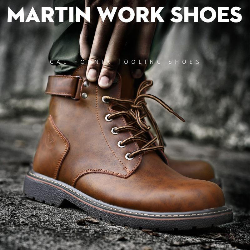 Luxus Herren Stiefeletten Retro Britische High-Top Herrenstiefel Mode Hochwertige Lederschuhe 2025 Neu Outdoor Herren Motorradstiefel