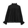 Women's 2025 Spring/Summer European & American Fashion Breathable Embroidered Single-Breasted Top Shirt