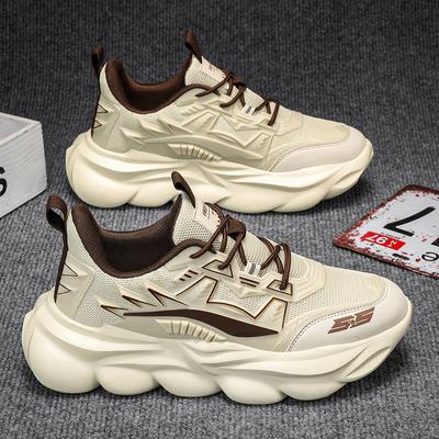 Moda de lujo Temporada primavera y otoño 2024 Nuevos zapatos deportivos transpirables de malla para hombre Suela gruesa Zapatos de papá versátiles Zapatos casuales de moda