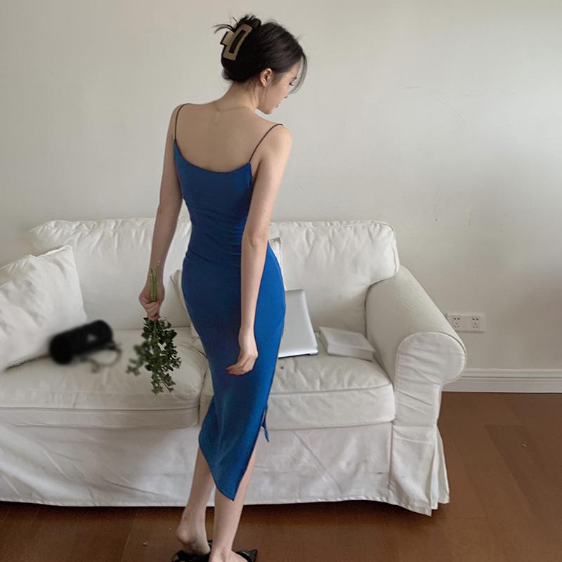 Woman's Camisole Dress Split  Streetwear Outfits
